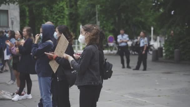 Protesters Supporting the Black Lives Matter Rally Wore Face Masks