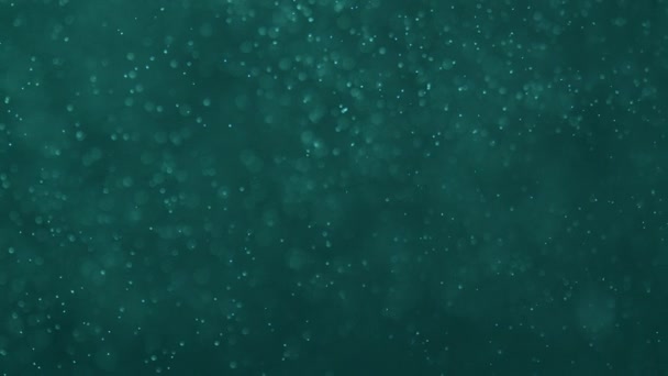 Abstract Shot van kleine luchtbellen die in het water zweven — Stockvideo
