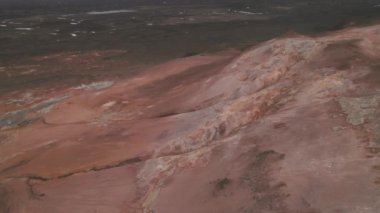 İzlanda 'daki Termal Arazi Üzerinde İnsansız Hava Aracı
