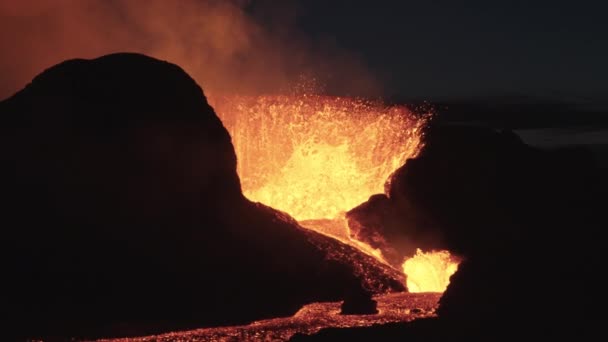 Fagradalfjall火山から噴火溶岩 — ストック動画