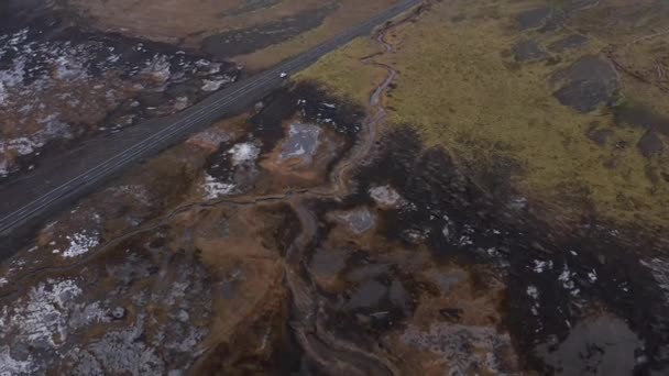 Drohnenlandschaft in Island — Stockvideo