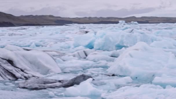 Elmas Sahili, İzlanda 'da buz — Stok video
