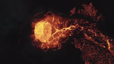 Reykjanes Yarımadası 'ndaki Fagradalsfall Yanardağından Patlayan İHA