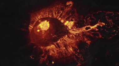 Reykjanes Yarımadası, İzlanda 'daki Fagradalsjall Volkanı' nın Patlaması