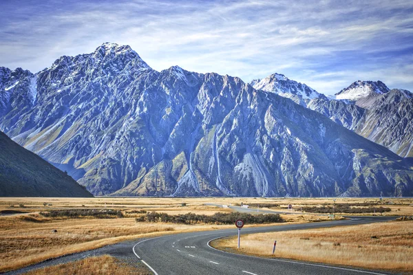 Route vers les montagnes Parc national Cook Images De Stock Libres De Droits