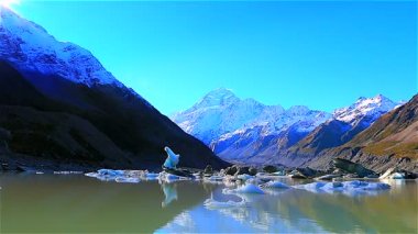 Aoraki Mount Cook vadiler toplayan