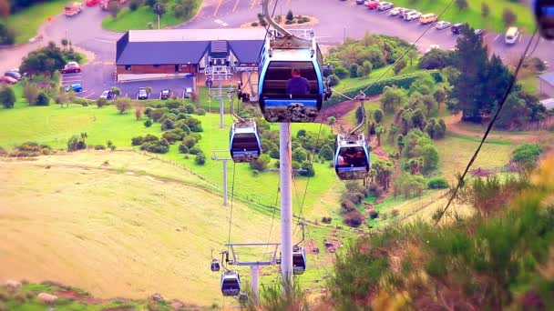 Skyline Gondola Cable Car — Stock Video