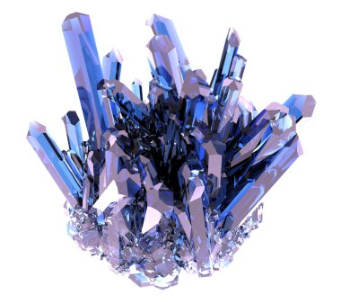 Beyaz bir arka planda izole kristal