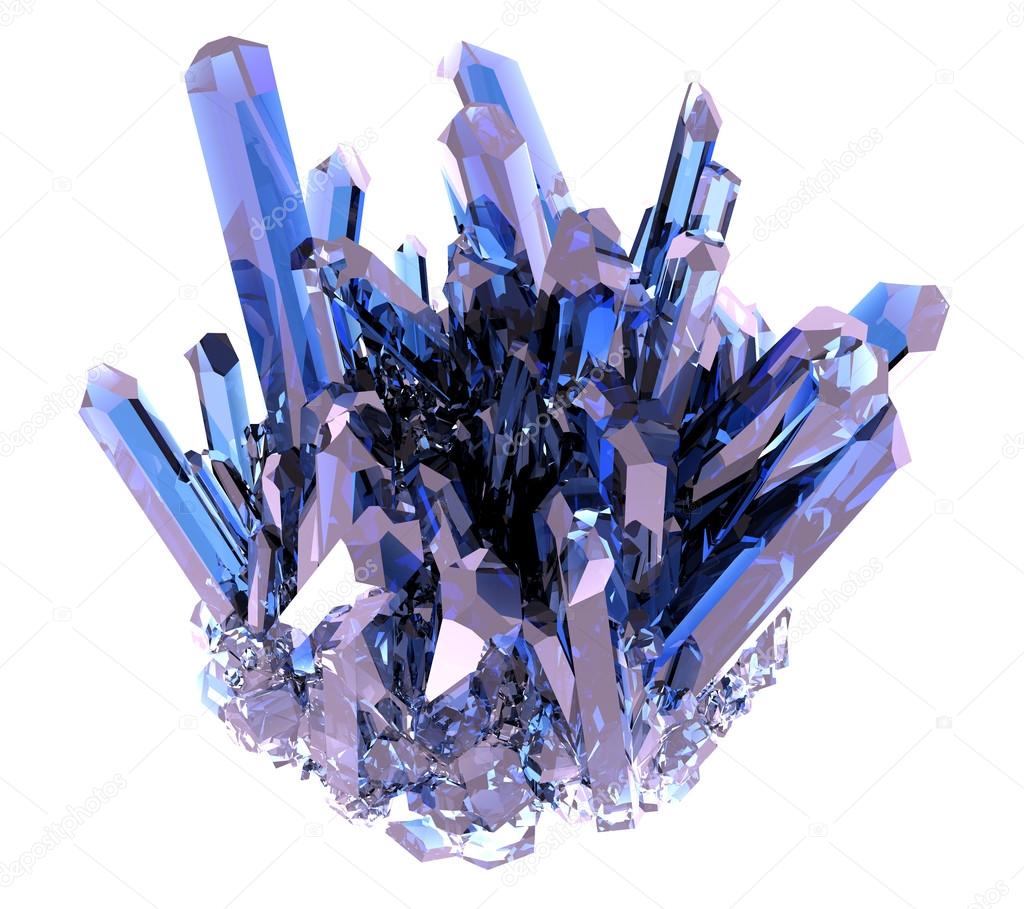 Crystal on a white background isolated