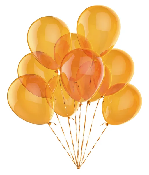Uroczysty żółty balonów — Zdjęcie stockowe