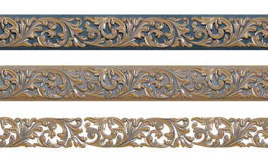 Altın Patine ile dekoratif desen