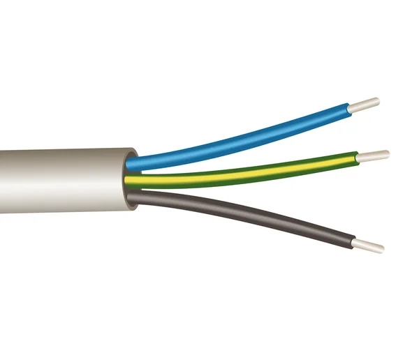 Three wire power cord — Stock Vector