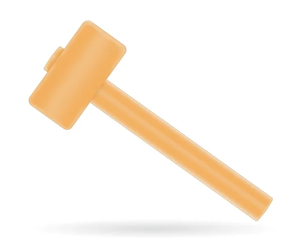 Mallet with wooden handle — Stock Vector