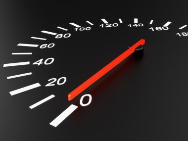 Siyah arkaplanda hız göstergesi