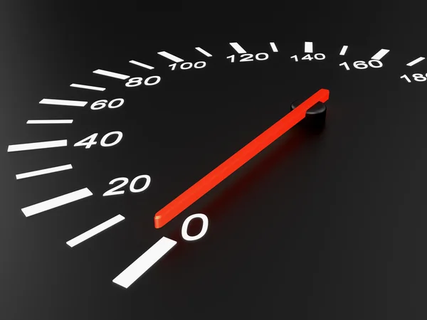 Speedometer on black background — Stock Photo, Image