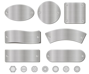 metal plakalar seti