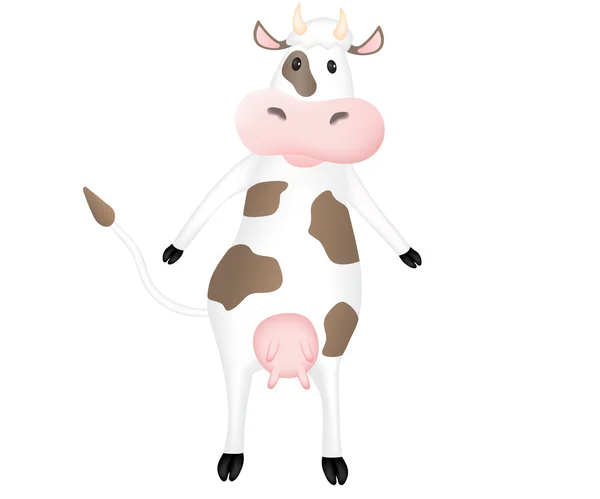 Caricatura divertida vaca — Vector de stock