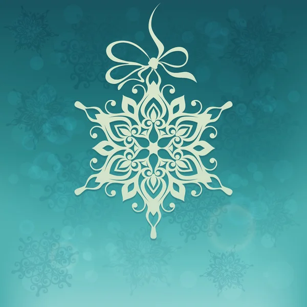 Vector snowflake. Abstract snowflake. Christmas. New Year card i — Stock Vector