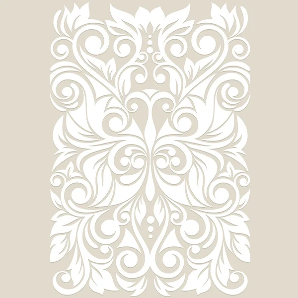 Ornate with stylized butterfly. Floral background — Stock Vector