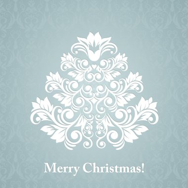 Noel ağacı soyut. Yeni yıl kartı. Vektör çizim.