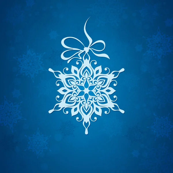 Fond abstrait de Noël avec flocons de neige — Image vectorielle
