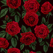 Varrat nélküli tapéta mintát, rózsák és más virágok, a tervezési háttér vektor illusztráció.