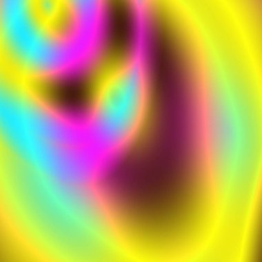 Neon ışıklı göz sanatı fantezi illüstrasyonları