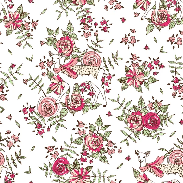 Vecteur floral coloré motif sans couture — Image vectorielle