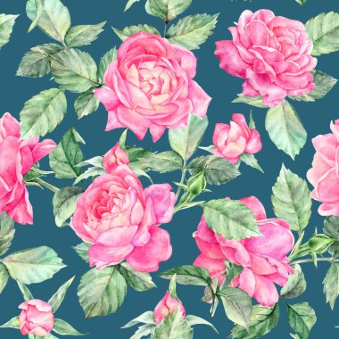 Çiçekli suluboya el rengarenk, parlak, pürüzsüz desen çizmiş.