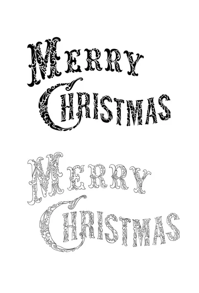 Merry Christmas gratulationen text — Stock vektor