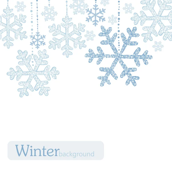 Winter snoflakes background — Stock Vector