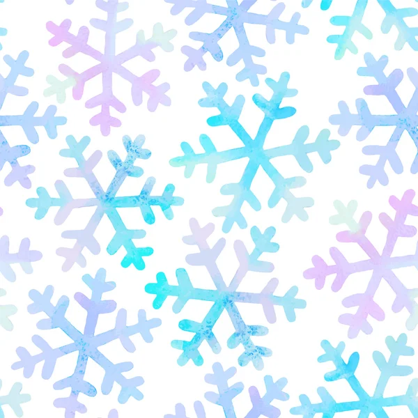 Seamless pattern with falling snowflakes — Stock Vector