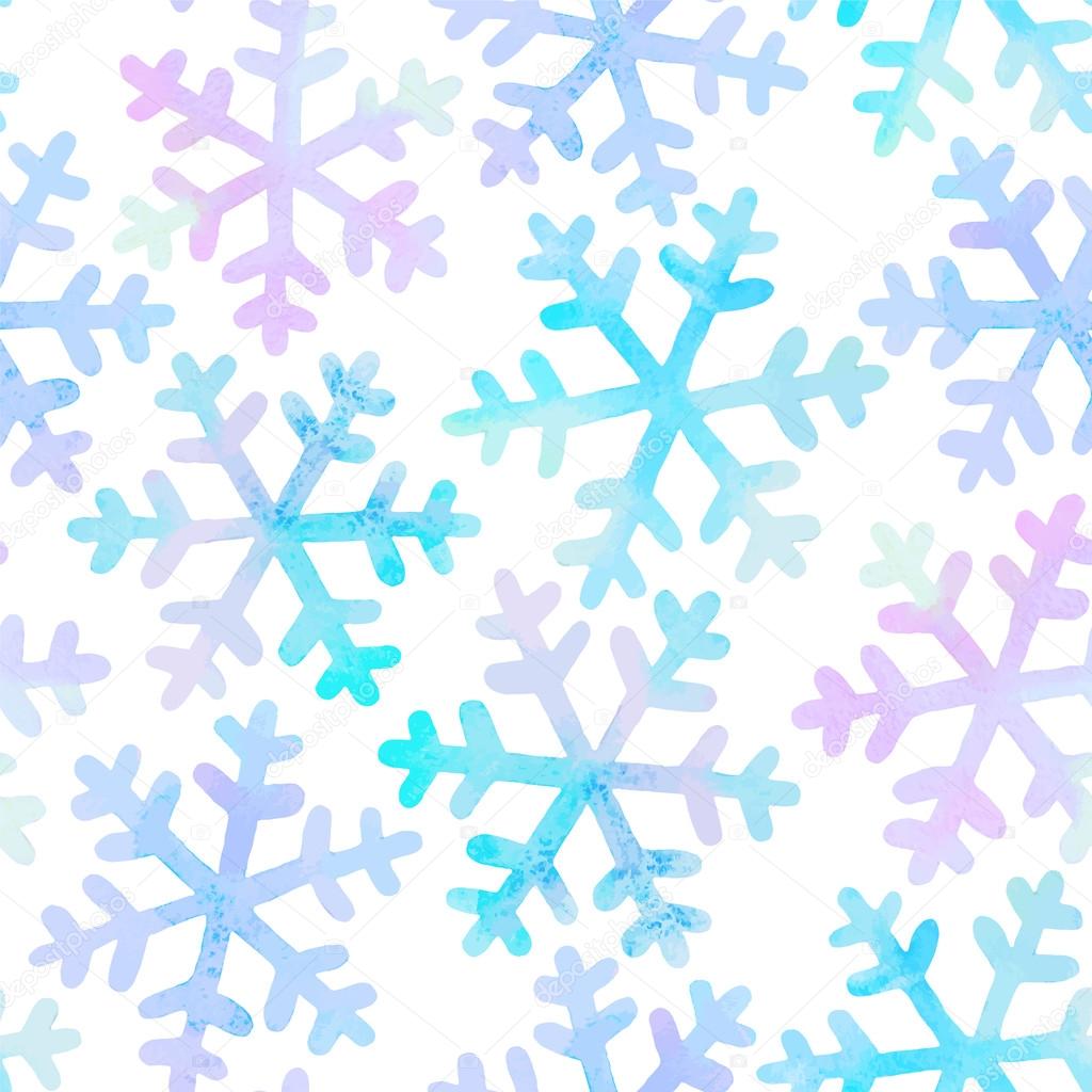 seamless pattern with falling snowflakes