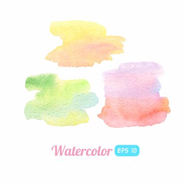 Sulu Boya renkli lekeleri