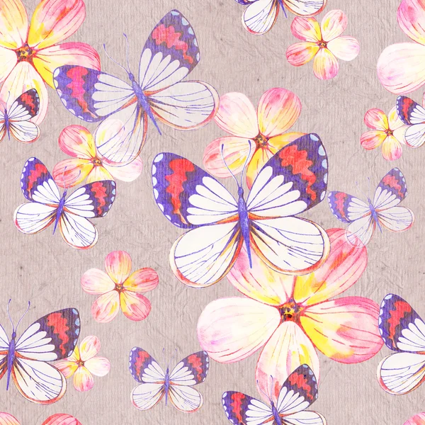 Seamless pattern texture with butterflies — Stock Photo, Image