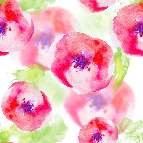 Seamless pattern with poppies — Stock Photo, Image