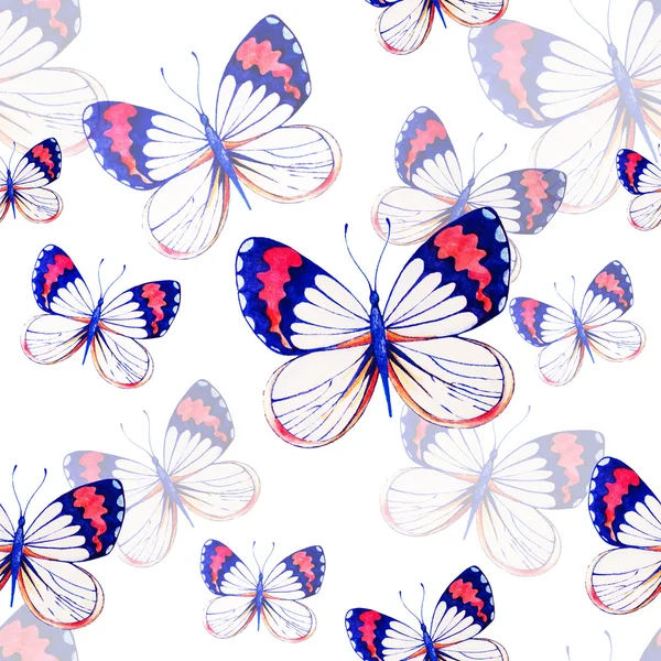 Dikişsiz desen doku kelebekler ile