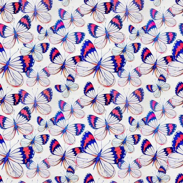Textura de patrón sin costuras con mariposas — Foto de Stock