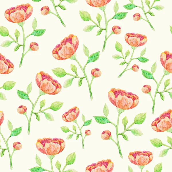 Naadloos patroon met bloemen — Stockfoto