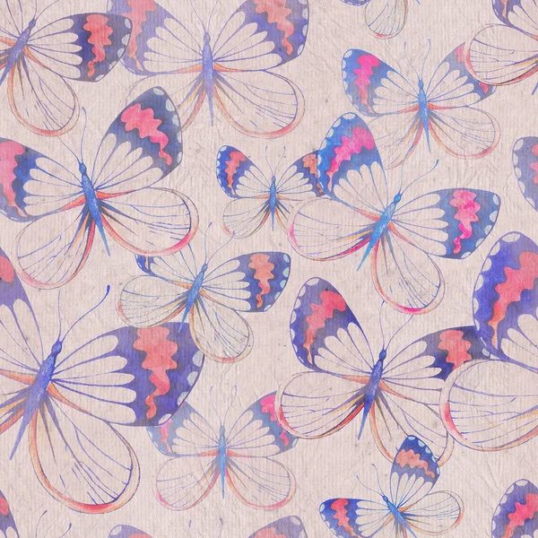 蝶とのシームレス パターン テクスチャ — ストック写真