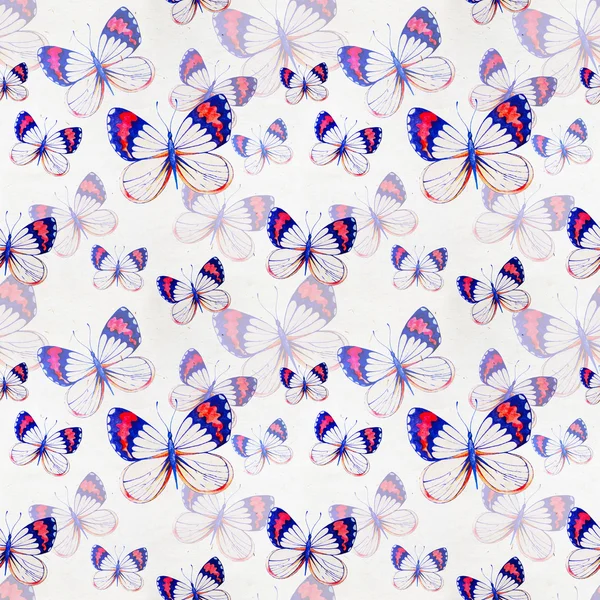 Dikişsiz desen doku kelebekler ile — Stok fotoğraf