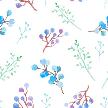 çiçek suluboya seamless modeli