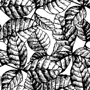 Yapraklı kusursuz desen