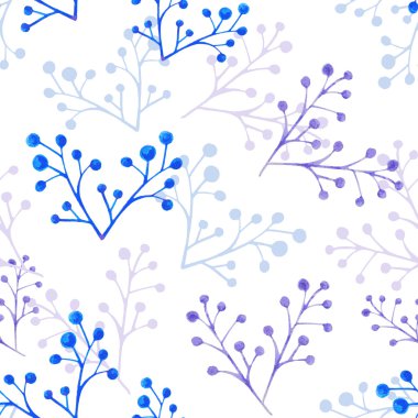 Çiçeksiz suluboya desen