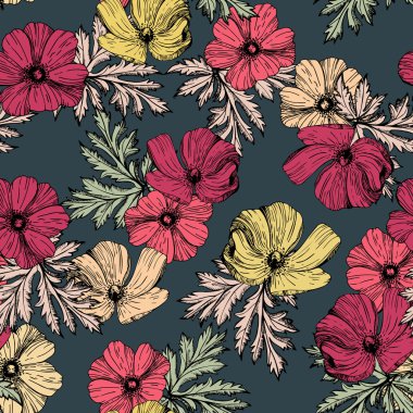 Çiçeklerle kusursuz desen