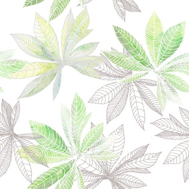 Yapraklı kusursuz desen