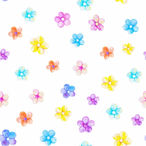 Візерунок з красивими акварельними квітами — стоковий вектор