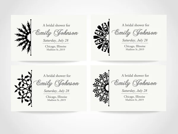 Vintage invitation card set — Stock Vector