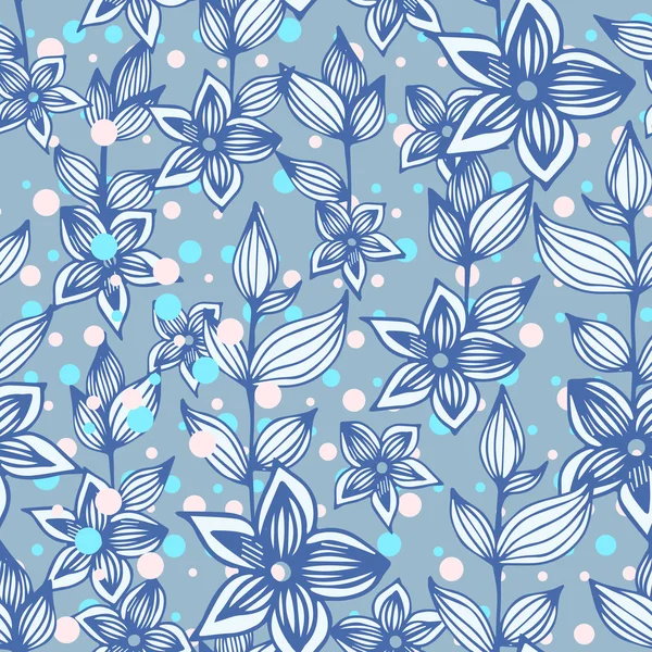 Muster mit schönen Aquarellblumen — Stockvektor