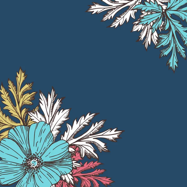 Модель с красивыми акварельными цветами — стоковый вектор